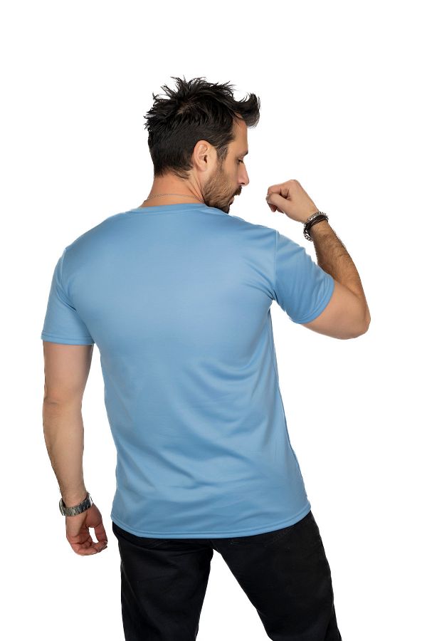 MAXI DRY Men s Anti Excessive Sweat T Shirt Wetness Leak Proof Double Layer Indigo Trendyol