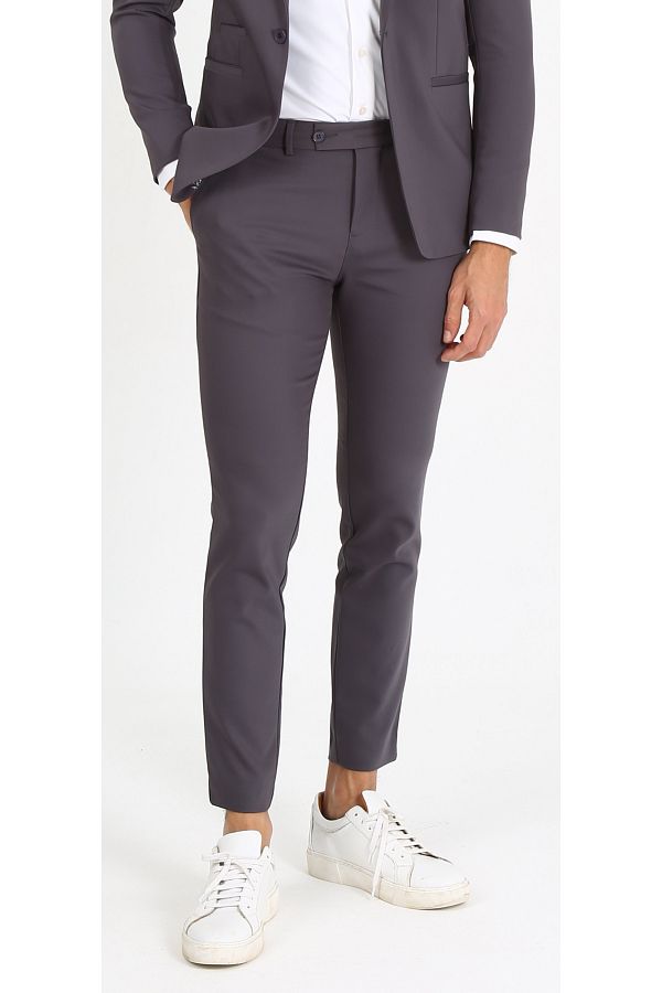 ACTUAL-Men's Slim Fit Trousers 20 Anthracite 1