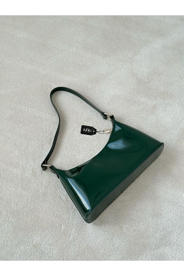 Dark green baguette bag outlet