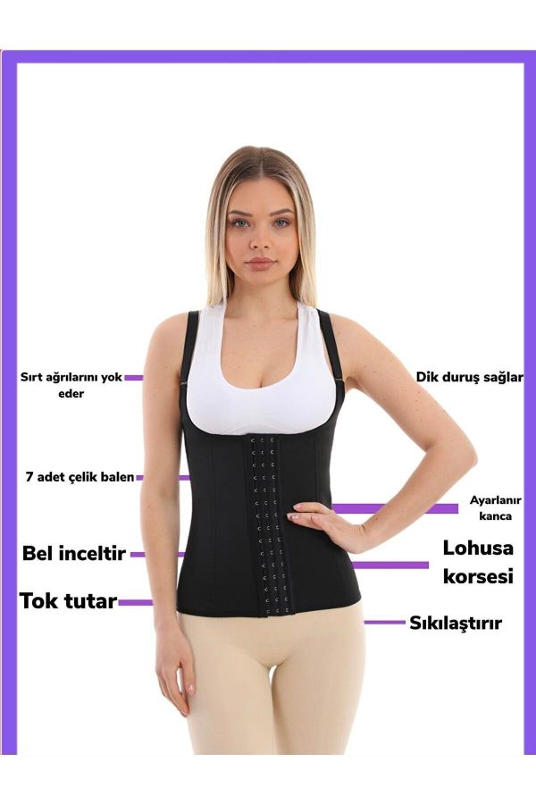 EMBA KORSE Latex Corset Postpartum Anti-Sagging Firming Waist and Belly  Corset - Trendyol