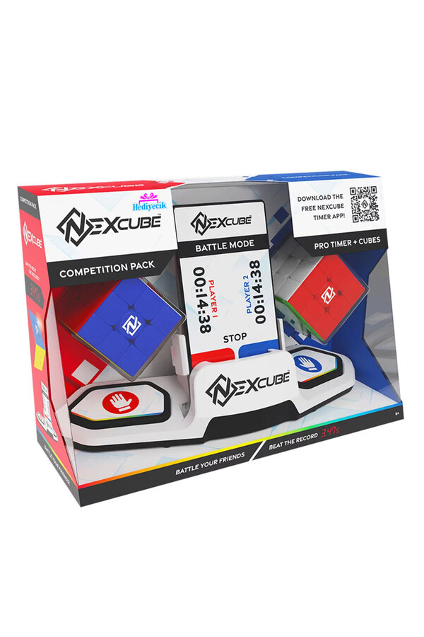 hediyecik Nexcube 3x3 Yarışma Paketi 2'li Zeka Küpü Rübik Küp Seti Mobil Uygulamalı