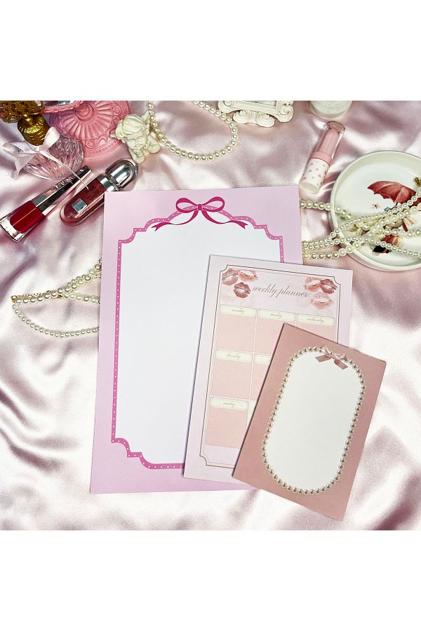 merccuri crafts-a4-a5-a6 notepad planner notebook set with coquette glue 1