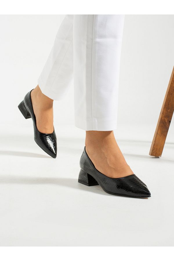 Alemdar Shoes-حذاء كروكا أسود للنساء 1