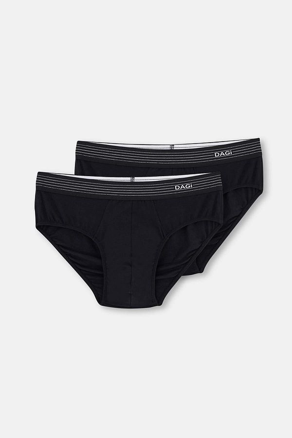 Dagi-Schwarze Slip-Slips aus Mikro-Modal im 2er-Pack 1