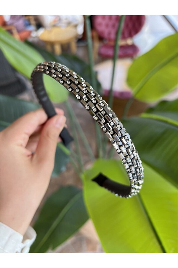 Hayals Thin Baguette Jewelled Hair Band- Trendyol