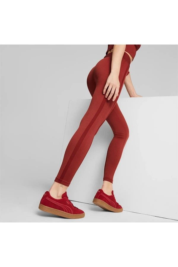 Burgundy puma leggings hotsell