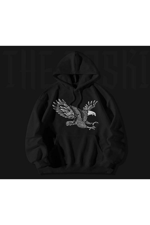 FR ENDS K DS Kids Eagle Printed 100 Cotton Sweatshirt Trendyol