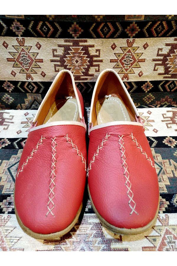 Osmanlı Yemeni Dünyası-Yemeni (Sandal), Avare Model, Ottoman Yemeni World, Red Color 1