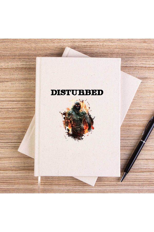 Z zepplin-Disturbed Monster Unlined Canvas Notebook 1