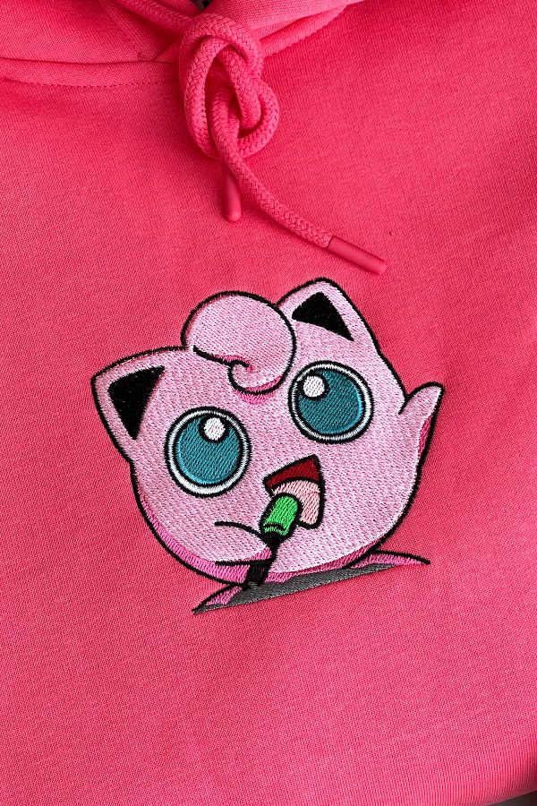 Theseem Pokemon Jigglypuff Embroidered Oversize Hoodie Trendyol