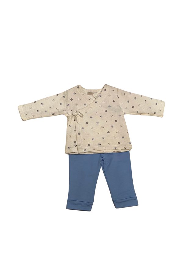 Cassiope-Girl's Bottom Top Double Set Kitten Patterned Soft 1