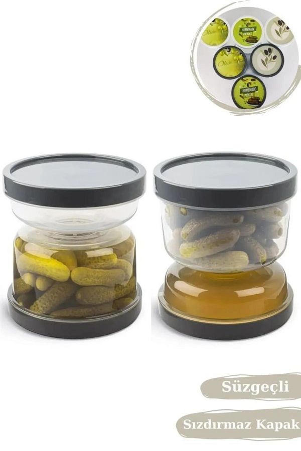 DEVALİFE-DEVALIFE Hourglass Olive and Pickled Container 1