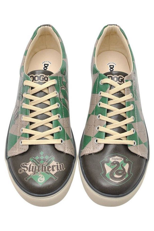 Dogo Men s Vegan Leather Black Sneakers Slytherin Quidditch Club Harry Potter Design Trendyol
