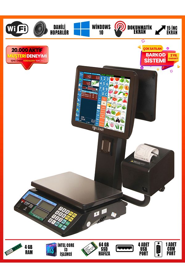 POS START-Barcode System| Pos Scale| Turbo Set 1