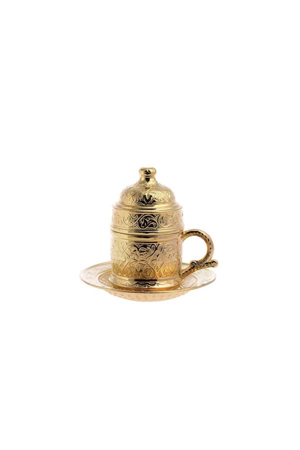 BAZAAR 4-Yellow Ottoman Motif Coffee Cup 1