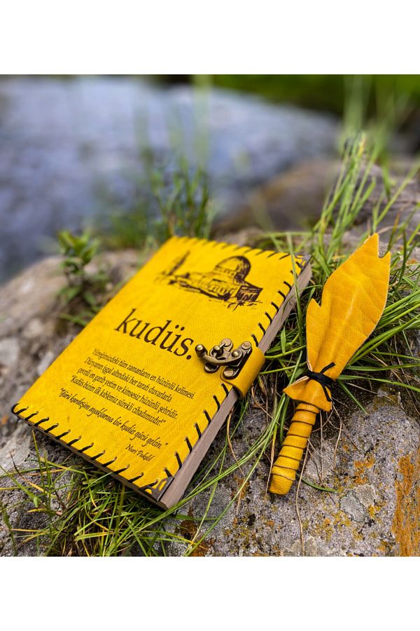 zarif atölye-Jerusalem Handmade Leather Notebook 1