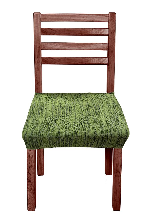 Lucy and Home-Husa de perna pentru scaune din 6 piese Jacquard Verde 1