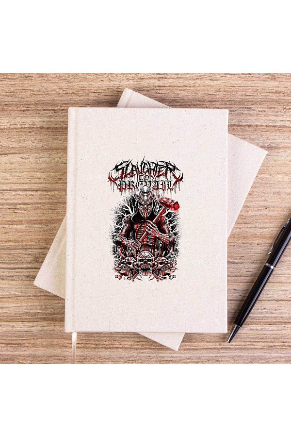 Z zepplin-Σκληρό δέρμα για να επικυρώσει το Skull Unlined Canvas Notebook 1