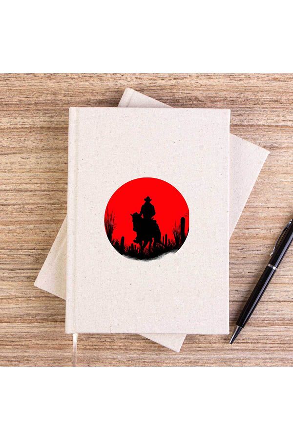 Z zepplin-Red Dead Redemption 2 دفتر قماش أحمر غير مبطن 1