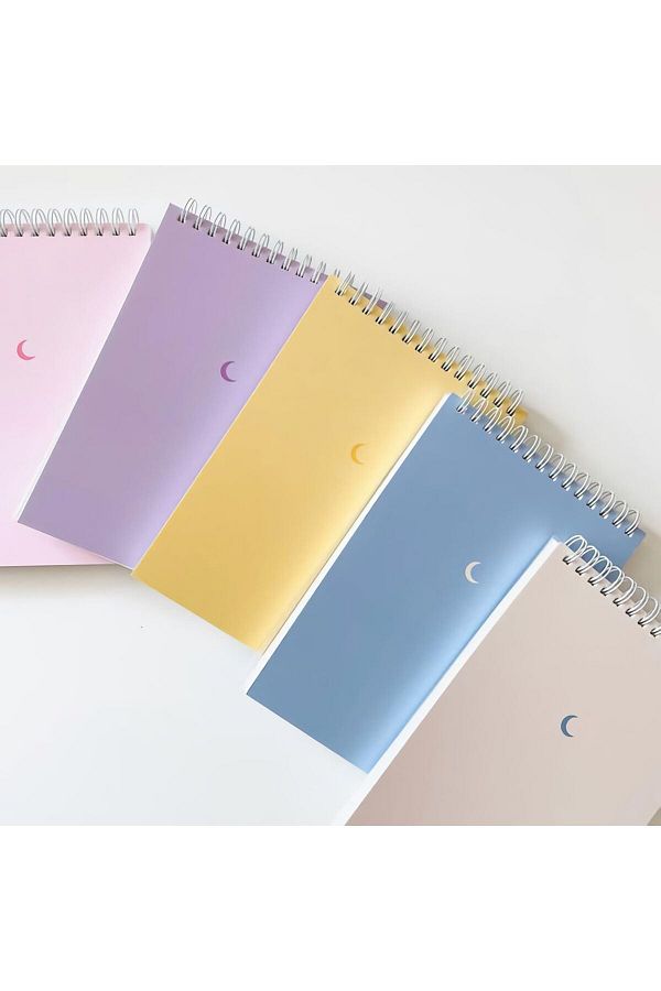 AKILLICA-Set of 5 Notebooks 10 X 13.5 Cm Unlined Notebook Cardboard Cover Spiral Notebook Notebook 1