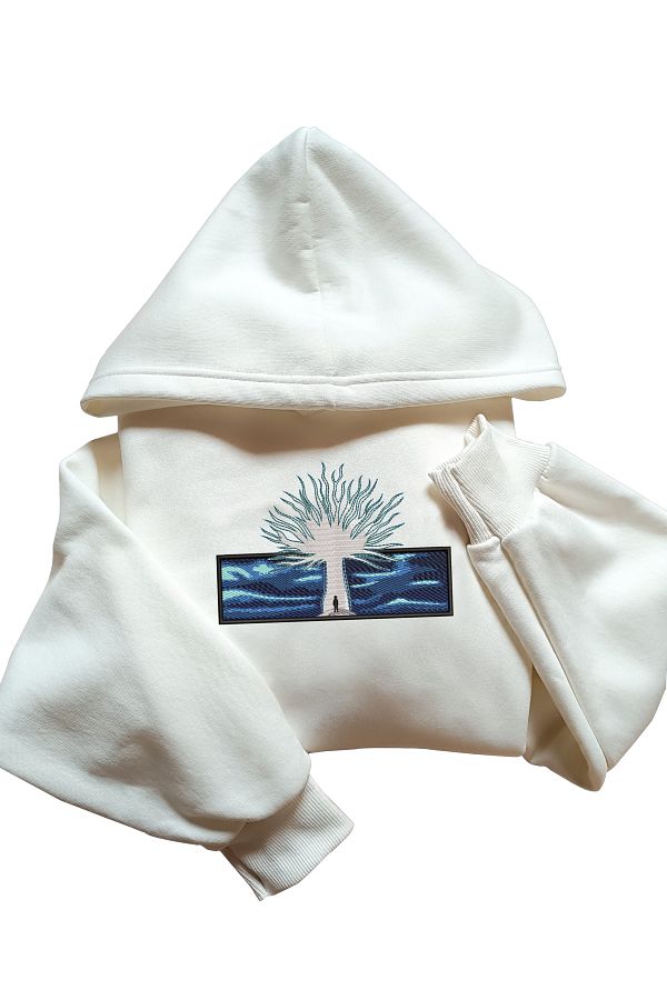 FAUNION-Attack on Titan Eren Yeager Oversize 3 Thread Raster Unisex Sweatshirt Hoodie 1
