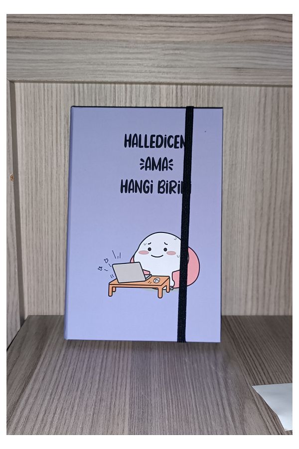 Yeni1Trend-Halledicem But Thick Book Looking Non-Lined Diary, Note and Memory Notebook 1