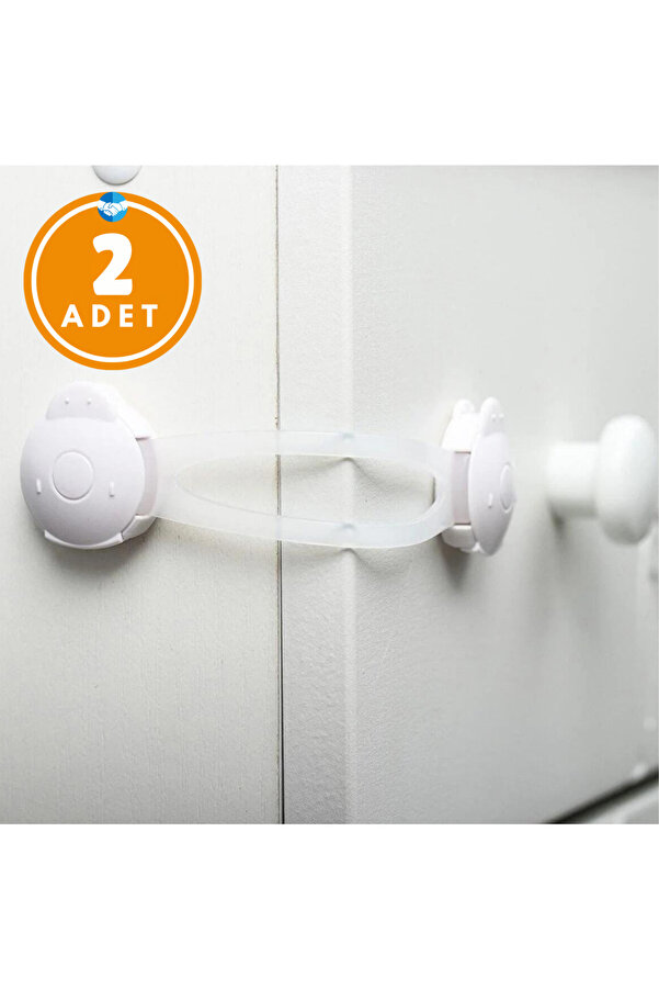 Miningaa 2 Adet İz Bırakmaz Kolay Montaj Çift Kapaklı Dolap Kilit Koruyucu Ve Kilit Bebek Güvenlik