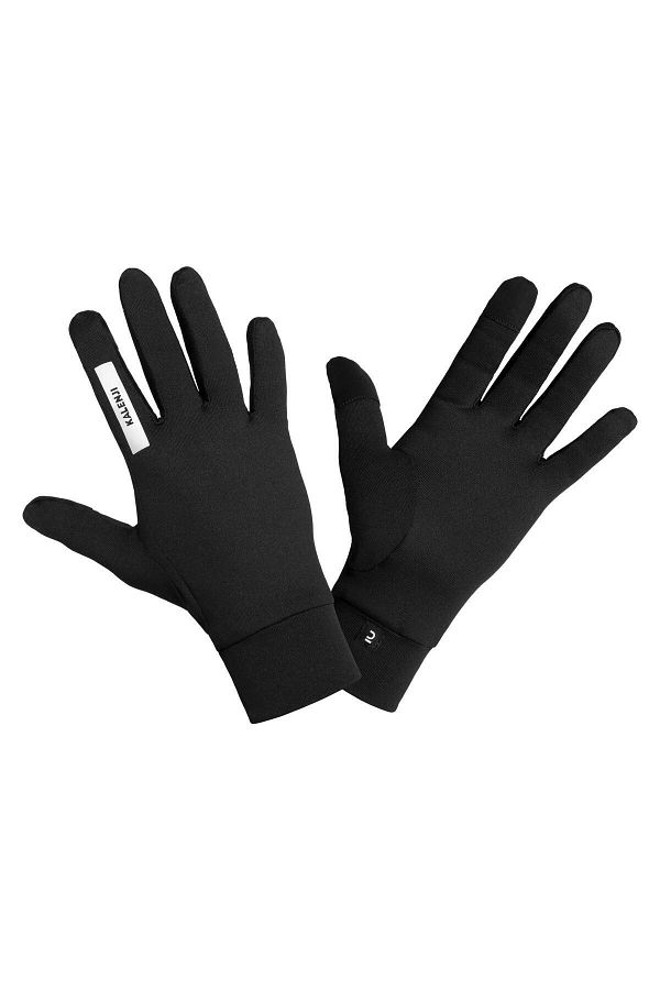 Decathlon-Kiprun Running Touchscreen Glove - Black - Kiprun Warm100 V2 1