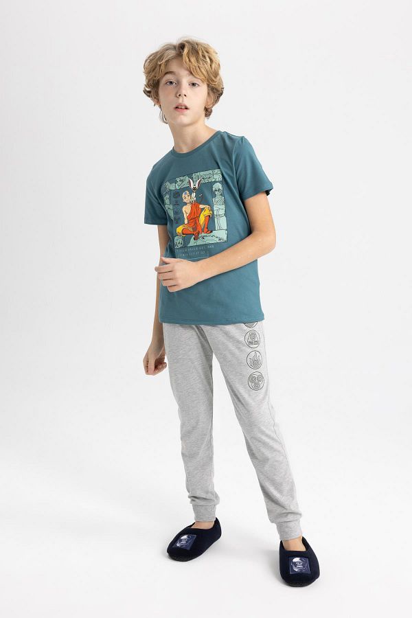 DeFacto-Avatar the Last Airbender Boys Pajamas Set - Short Sleeve, Top and Long Bottom B6215A824Sp 1