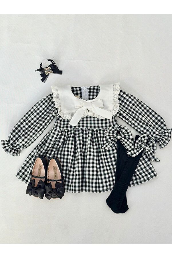 BİHAYALBİÇOCUK Sherry Kareli Elbise