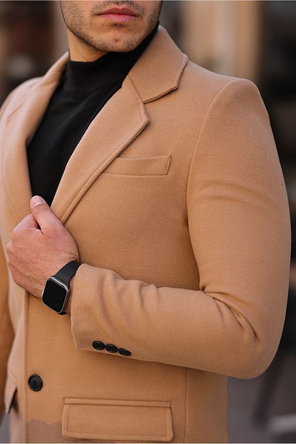 Mens slim best sale fit coat