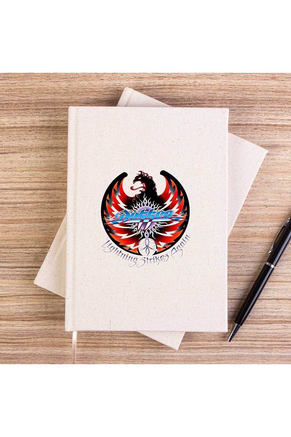 Z zepplin-Dokken Lightning Strikes مرة أخرى دفتر قماش غير مبطن 1