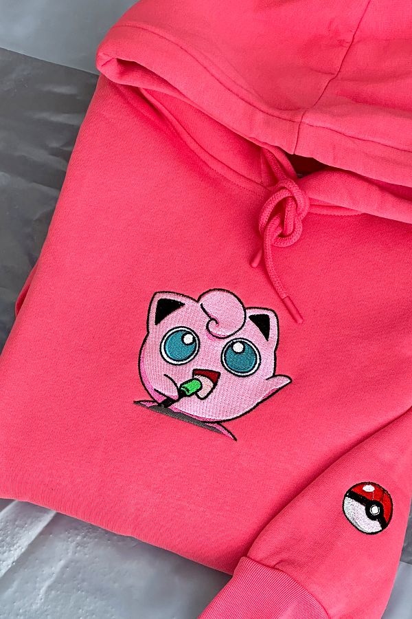 Theseem Pokemon Jigglypuff Embroidered Oversize Hoodie Trendyol