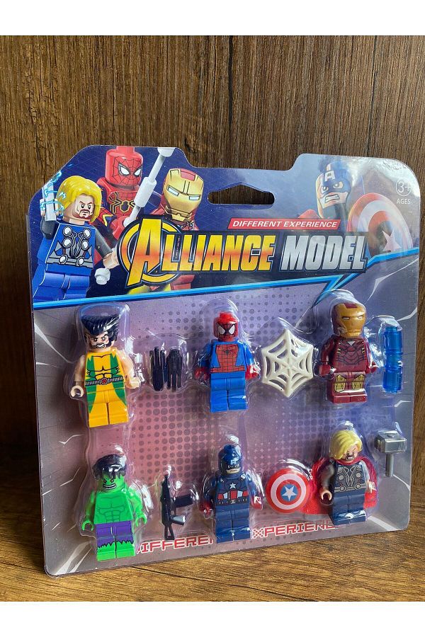 scntoys AVENGERS Avengers THOR Hulk Captain America Spider Man 6 Piece LEGO COMPATIBLE AVENGERS FIGURES Trendyol