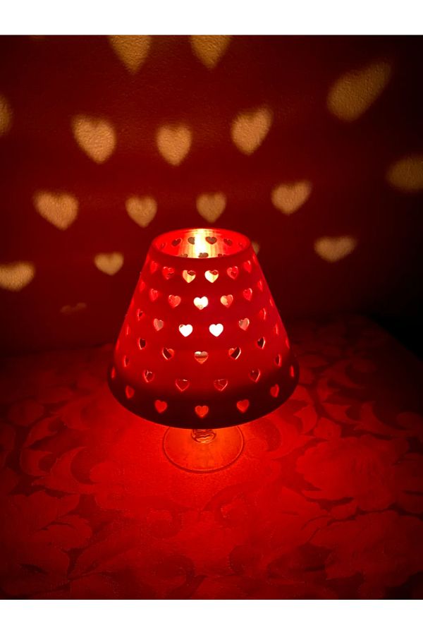 Miki & Miki-Valentine's Day Valentines Heart Lampshade Hat on a Goblet 1
