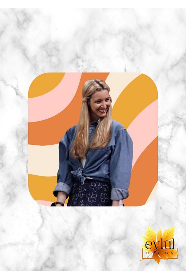 Eylül Design-Friends Phoebe Buffay Printed Special Design Printed MDF A Quality Square Coasters 1