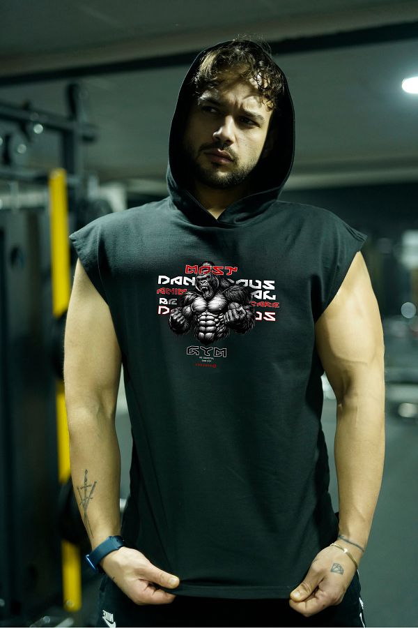 Animal sleeveless hoodie best sale