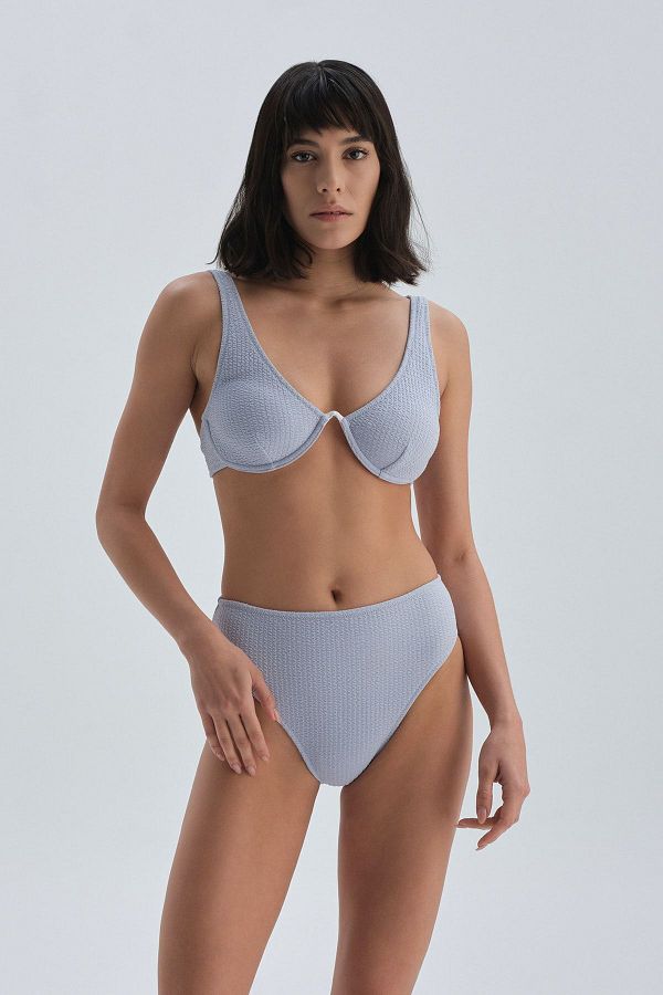 Dagi-Lila Bikinihose mit hoher Taille 1