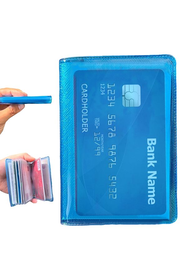 Gempo-Neon Unisex Transparent Wallet Practical Wallet with Card Holder 1