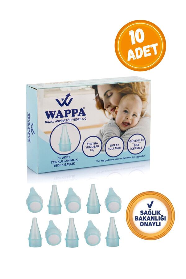 WAPPA Otribebe, , Brunobaby Uyumlu Nazal Burun Aspiratörü Yedek Uç (10 ADET)