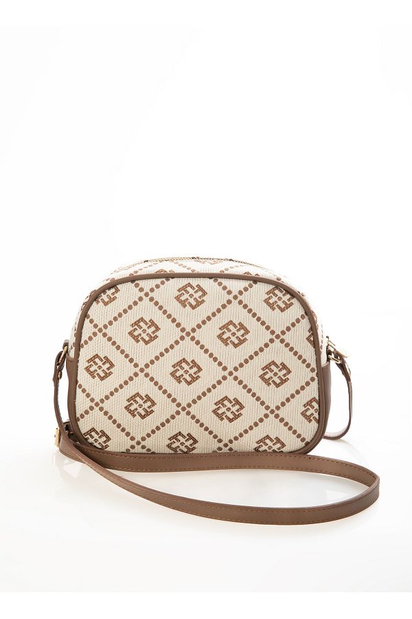 Fossil Tan Women s 22x16x9 cm Canvas Crossbody Bag 05FM24Y1010 Trendyol