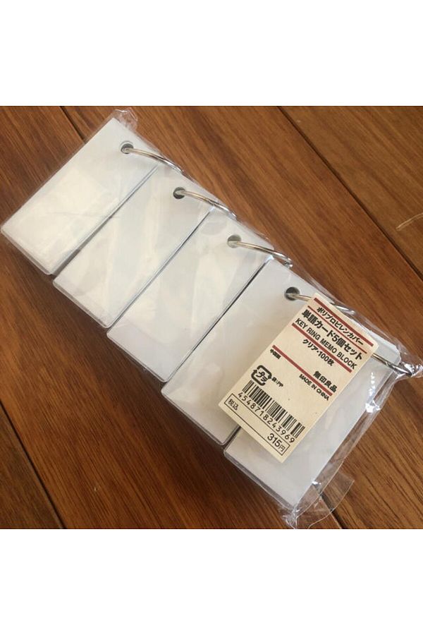Muji-word card set of 5 100 sheets 1