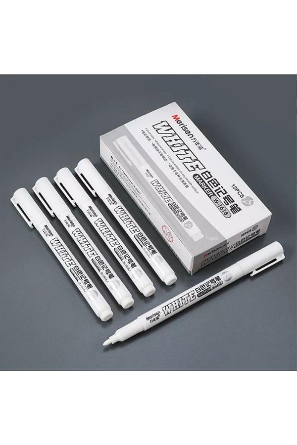 TOUCH SKETC-“White Marker Pen Set of 12 |   White Pen High Coverage Decorative & Hobby for Black and Dark Surface 1
