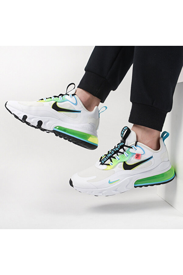 Nike Air Max 270 React Worldwide White Tennis Shoes- Trendyol