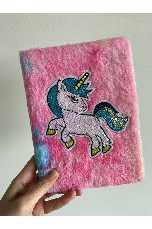 BLA GROUP-Unicorn Cute Sequin Shiny Figured Notebook Scrapbook Lined 1