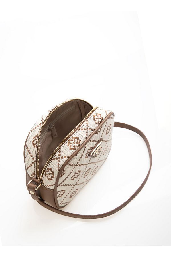 Fossil Tan Women s 22x16x9 cm Canvas Crossbody Bag 05FM24Y1010 Trendyol