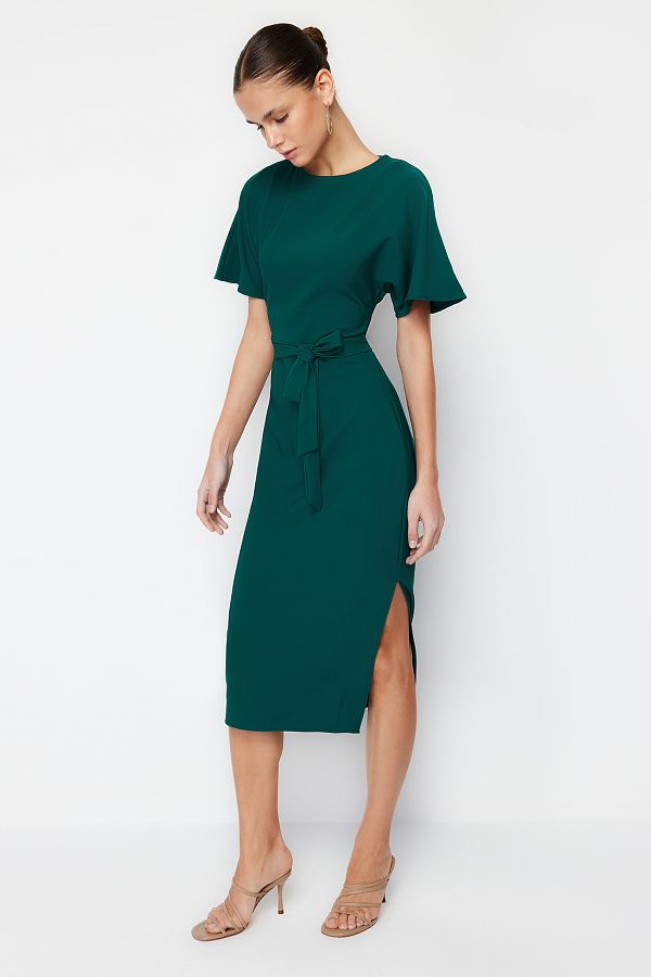 Emerald green pencil skirt dress online