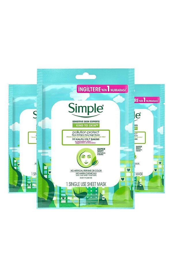 Simple-Kind To Skin Suitable for Sensitive Skin Protect Paper Mask Against Air Pollution 21 Ml 1