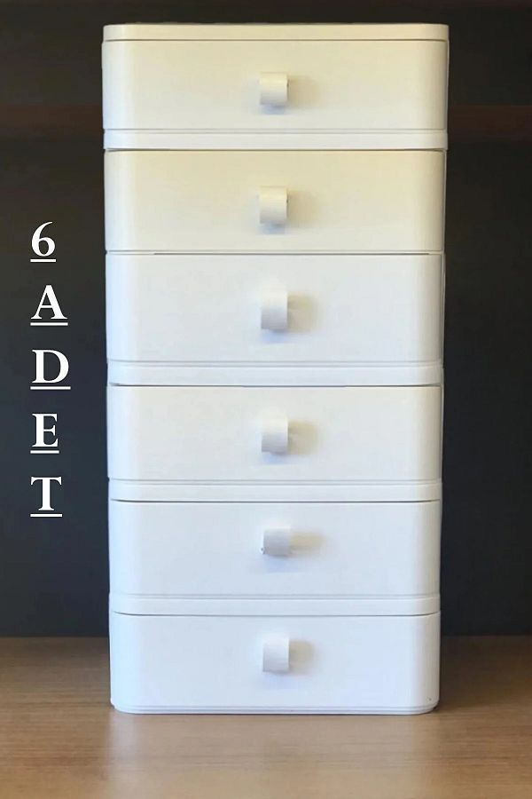AHİR TİCARET-Jewelry, Makeup and Cosmetic Organizer Drawer with 6 Drawers (white), Office Desk Organizer 1