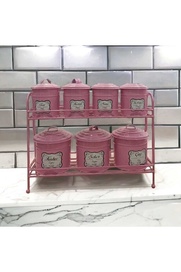 Pink spice rack best sale